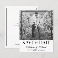 BUDGET Modern Art Deco Photo Save the Date