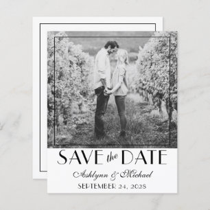 BUDGET Modern Art Deco Photo Save the Date