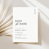 Budget Modern Black and White Script Wedding