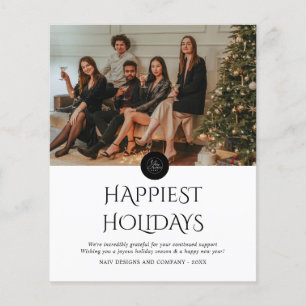 BUDGET Modern Black Company Logo Photo Christmas