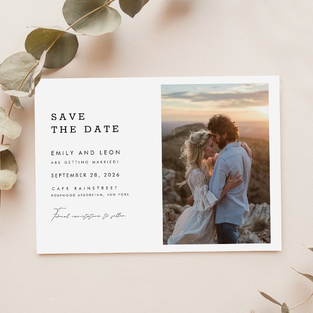 Budget Modern Boho Qr Code Photo Wedding Save The Date (Creator Uploaded)