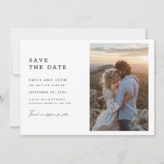 Budget Modern Boho Qr Code Photo Wedding Save The Date