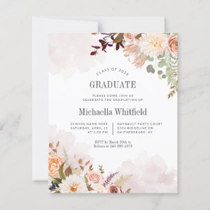 Budget Modern Botanical Graduation 2022 Invitation