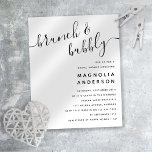 Budget Modern Bridal Shower Invitation<br><div class="desc">A modern minimalist bridal shower design **PLEASE READ BEFORE PURCHASING** 1. Budget stationery measures 4.5" x 5.6" and fits inside an A6 envelope. You can add white envelopes to your order. 2. Each sheet is one item - no cutting is required. 3. The cardstock is bright white with a semi-gloss...</div>