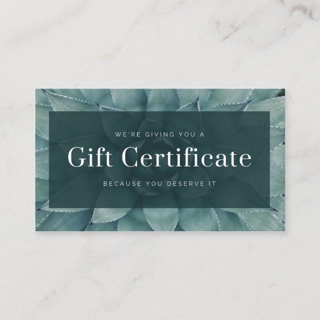 Budget Modern Business Gift Certificate Voucher (Front)