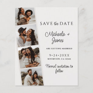 Budget Modern Casual Script Wedding Save The Date