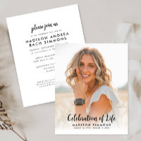 Budget Modern Celebration of Life Photo Funeral