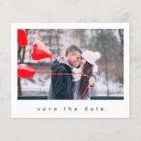 Budget Modern Chic 2 Photo Wedding Save the Date
