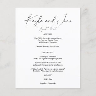 Budget Modern Chic Black & White Menu - SCustom2