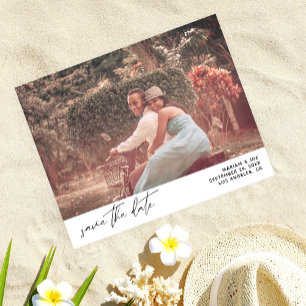 Budget Modern Chic Photo Horizontal Save the Date Flyer