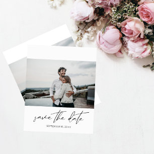 Budget Modern Chic Photo Landsape W Save the Date Flyer