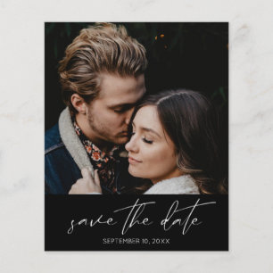 Budget Modern Chic Photo Vertical Save the Date Flyer