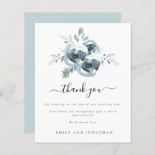 Budget Modern Christmas Bouquet Wedding Thank You