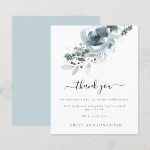 Budget Modern Christmas Florals Wedding Thank You