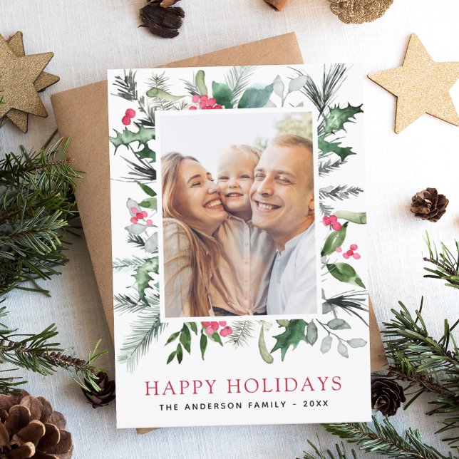 Budget Modern Christmas Photo Card  (Creator Uploaded)