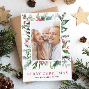 Budget Modern Christmas Photo Card 