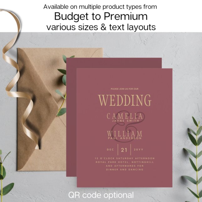 BUDGET Modern Dusty Rose Pink Gold Wedding (Creator Uploaded)