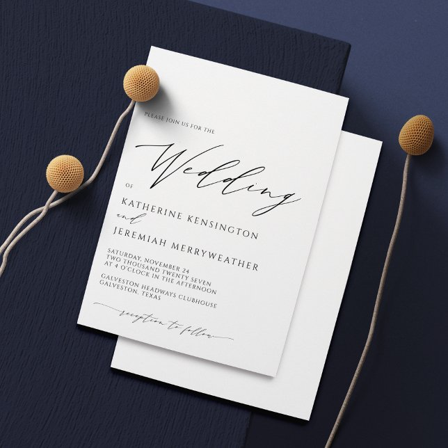 Budget Modern Elegant Minimalist Script Wedding (Creator Uploaded)