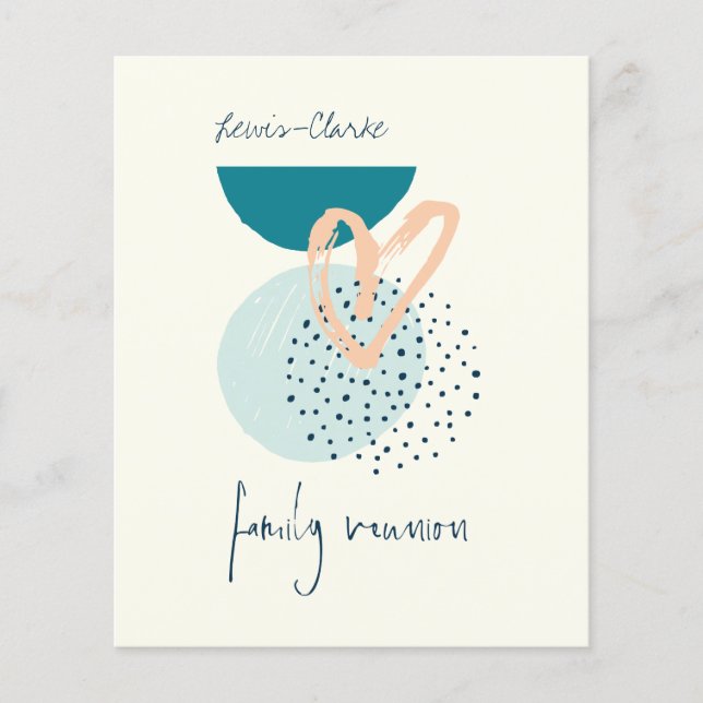 Budget Modern Family Reunion Invitation Flyer (Front)