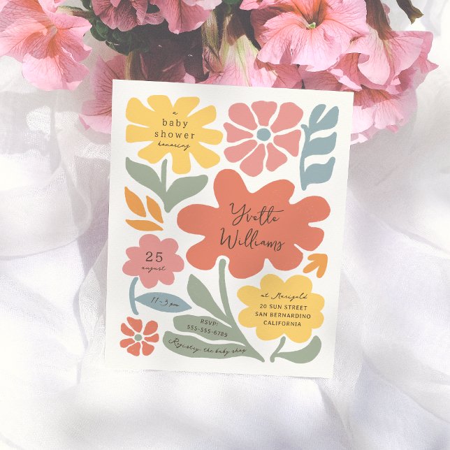 Budget Modern Flowers Illustrated Baby Shower (Creator Uploaded)