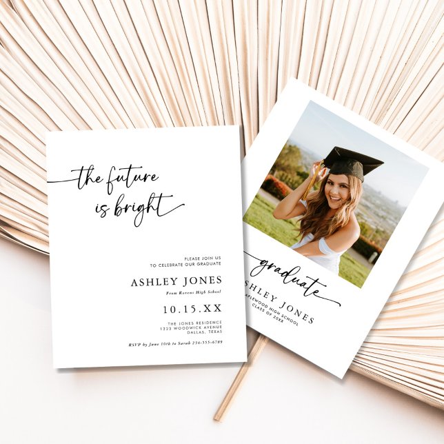 BUDGET Modern Future Is Bright Graduation Invites Flyer (Creator Uploaded)