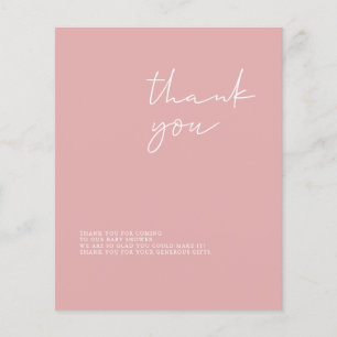Budget Modern Girl Baby Shower Thank You Card
