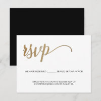 Budget Modern Gold Simple RSVP Reserved Seat