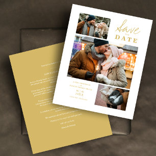 Budget Modern Golden Effect 3 Photos Wedding