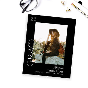 Budget Modern GRAD Photo Graduation - Black Flyer