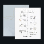 Budget Modern Icons Wedding Itinerary Program<br><div class="desc">Cute Modern Icon Wedding Itinerary Program you can easily customise for your guests</div>