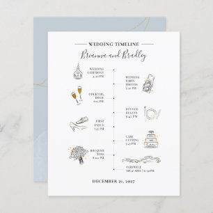 Budget Modern Icons Wedding Itinerary Program