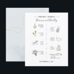 Budget Modern Icons Wedding Itinerary Program<br><div class="desc">Cute Modern Icon Wedding Itinerary Program you can easily customise for your guests</div>