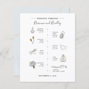 Budget Modern Icons Wedding Itinerary Program