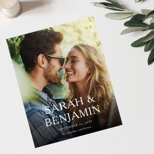 Budget Modern M Photo Vertical Chic Save the Date Flyer