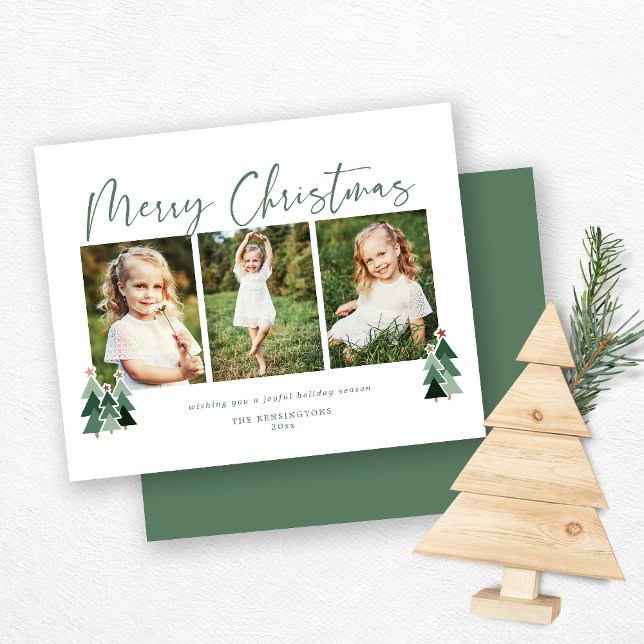 Budget Modern Merry Christmas Trees Photo (Creator Uploaded)