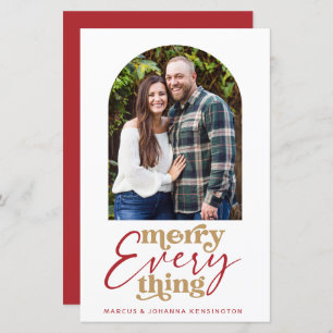 Budget Modern Merry Everything Arch Holiday Photo 