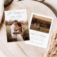 Budget Modern Minimalist Boho 2 Photo Wedding