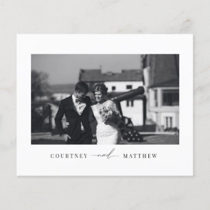 Budget Modern Minimalist Photo Thank You Card