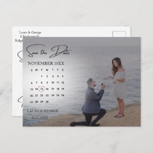 Budget Modern Minimalist Save The Date Photo Postcard