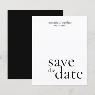 BUDGET Modern Minimalist Save The Date Wedding