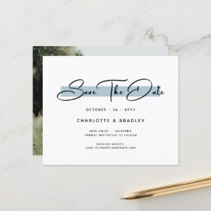 Budget Modern Minimalist Script Save The Date
