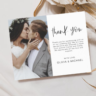 Budget Modern Minimalist Thank You Cards