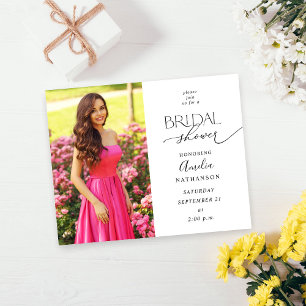 Budget Modern Photo Bridal Shower Flyer