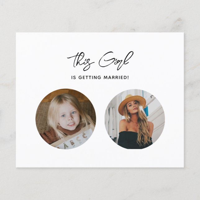 Budget Modern Photo Bridal Shower Invitation (Front)