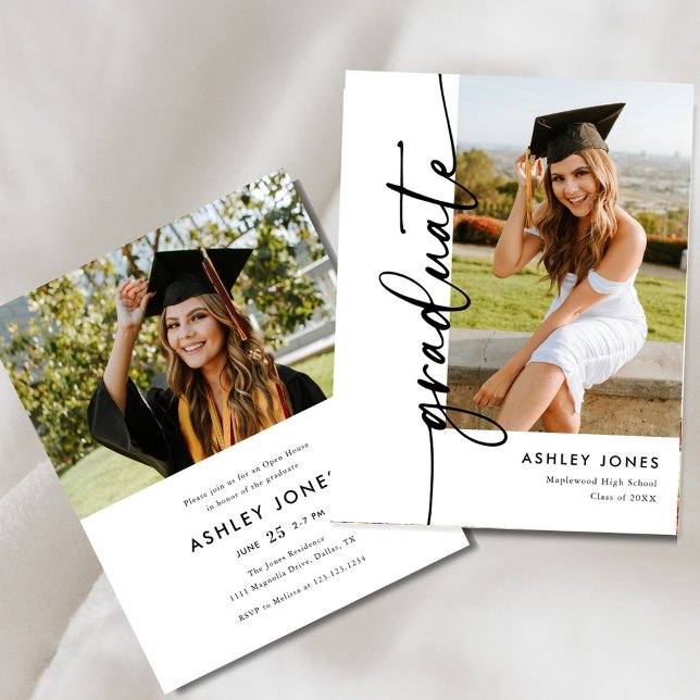 BUDGET Modern Photo Graduate Graduation Party Flyer (Creator Uploaded)