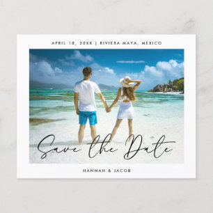 Budget Modern Photo Save the Date Flyer