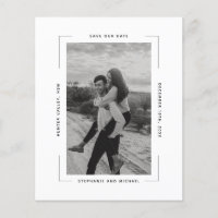 Budget Modern photo save the date invitation