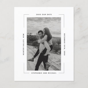 Budget Modern photo save the date invitation Flyer