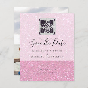 BUDGET Modern PHOTO SAVE THE DATE QR CODE RSVP