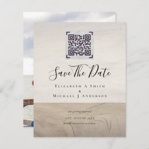 BUDGET Modern PHOTO SAVE THE DATE QR CODE RSVP